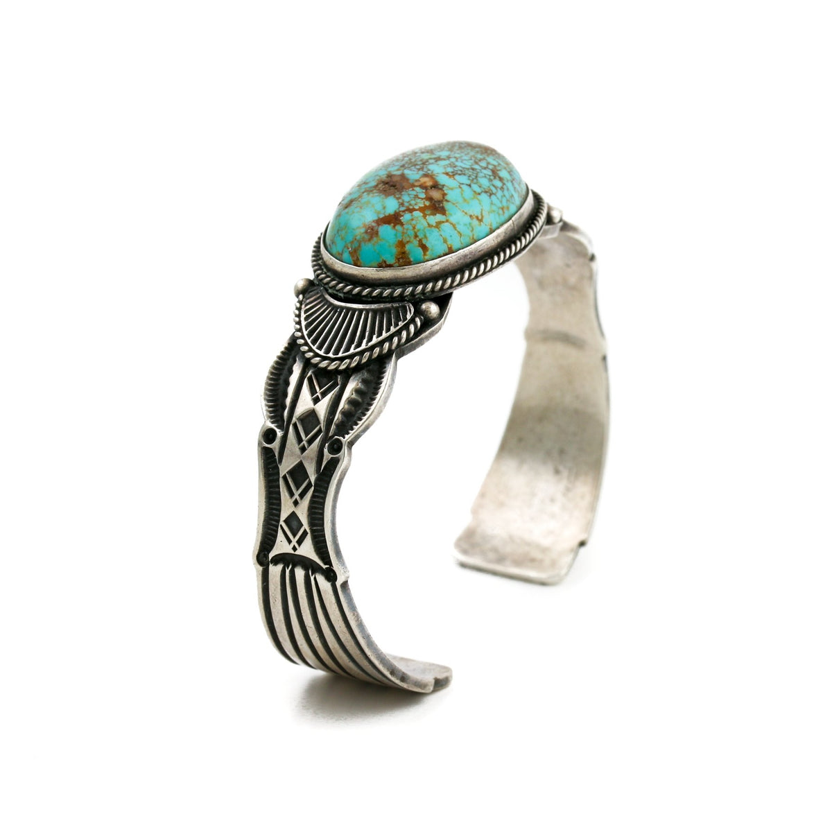 Artisan "Gary Reeves" Navajo Cuff x Pilot Mountain Turquoise - Kingdom Jewelry