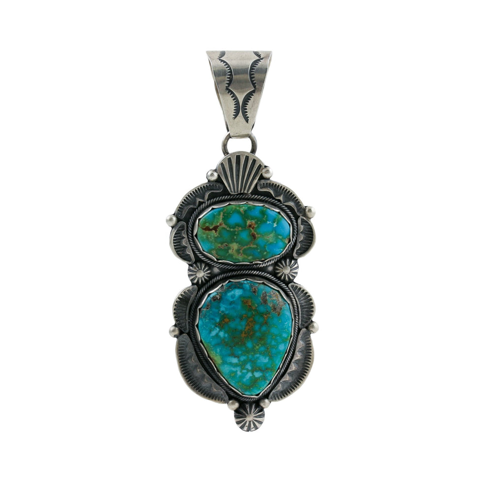 
                      
                        Artisan Navajo x Sonoran Gold Turquoise Pendant by Ray Bennett - Kingdom Jewelry
                      
                    