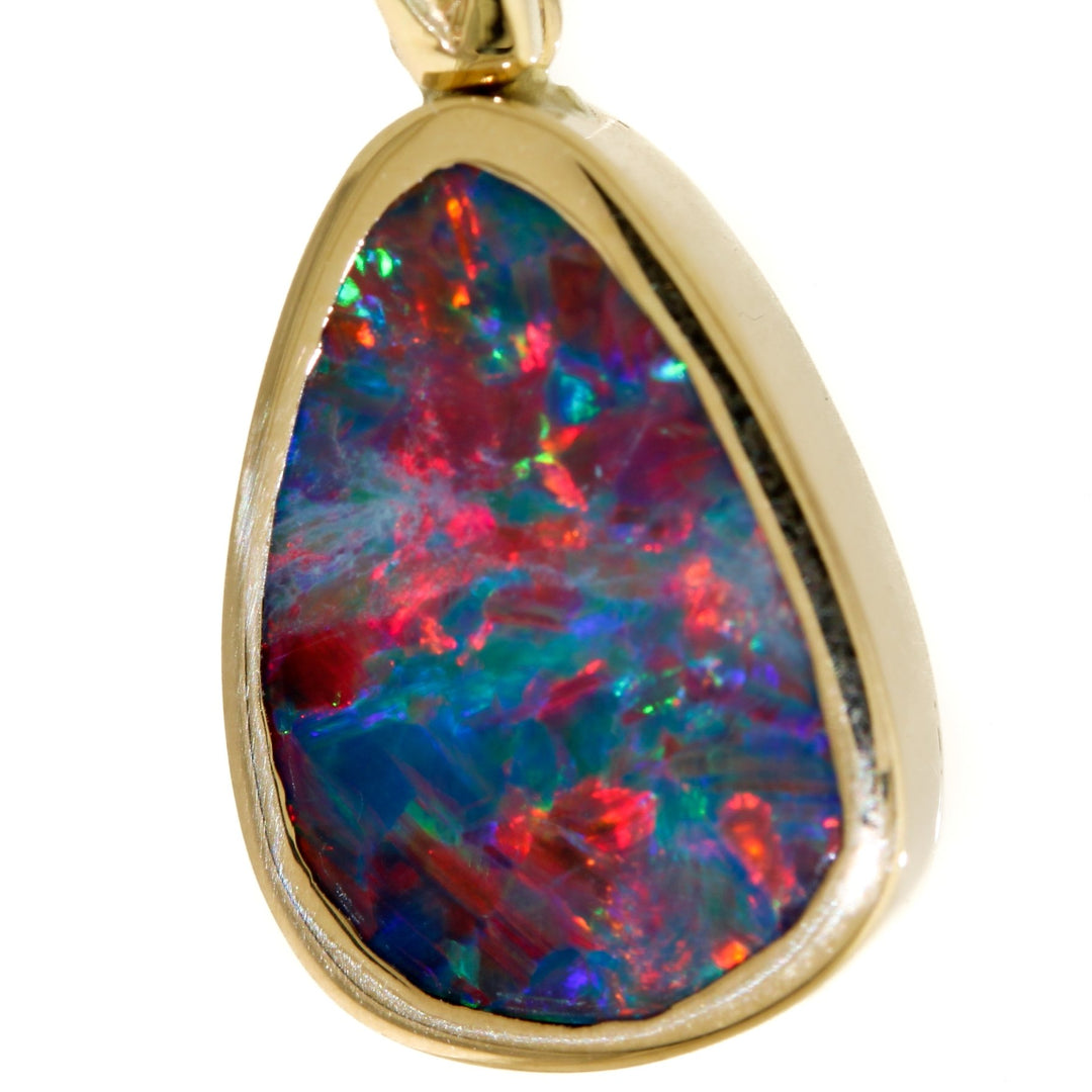 Australian Opal x Diamond Gold Pendant - Kingdom Jewelry