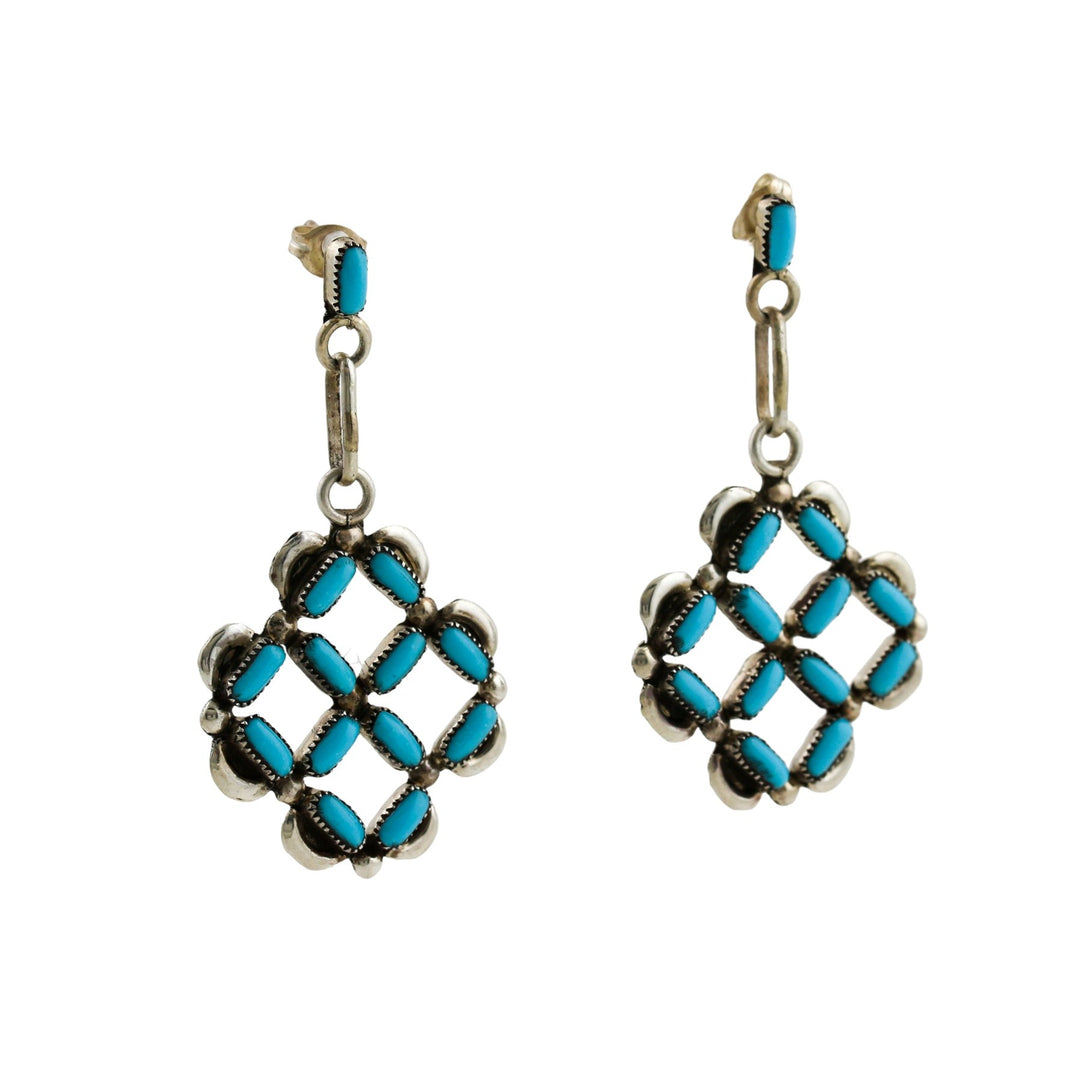 Basket Weave Zuni Earrings - Kingdom Jewelry