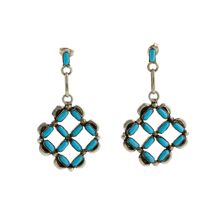 Basket Weave Zuni Earrings - Kingdom Jewelry