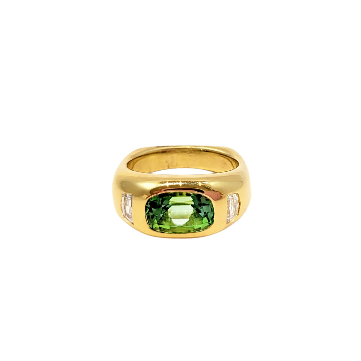 Battista Green Tourmaline Ring - Kingdom Jewelry