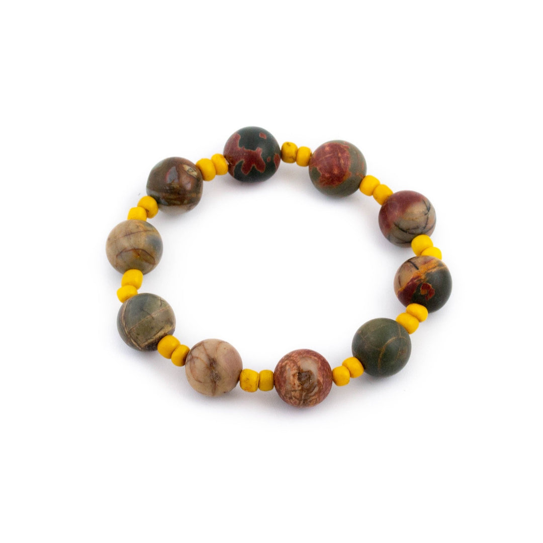 Beaded Mookaite Jasper Bracelet - Kingdom Jewelry