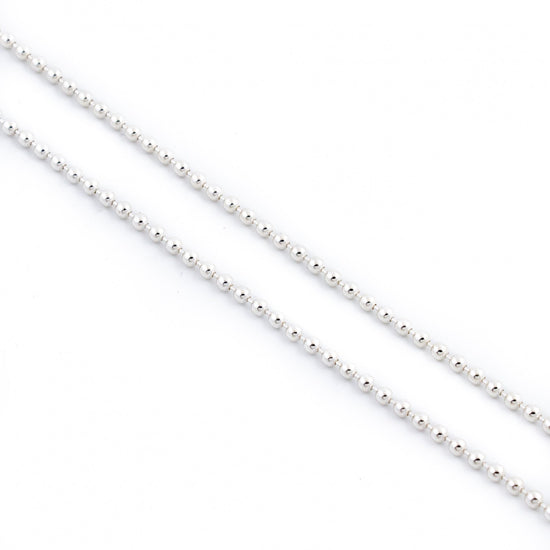 Beaded Sterling Silver Chain - Kingdom Jewelry