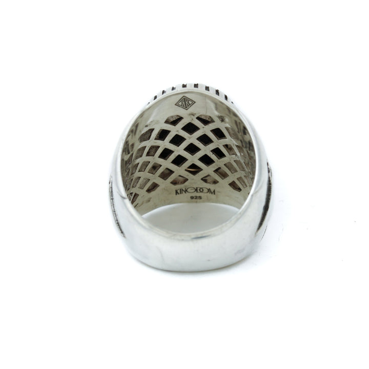 Black Jade "Delta" Ring - Kingdom Jewelry