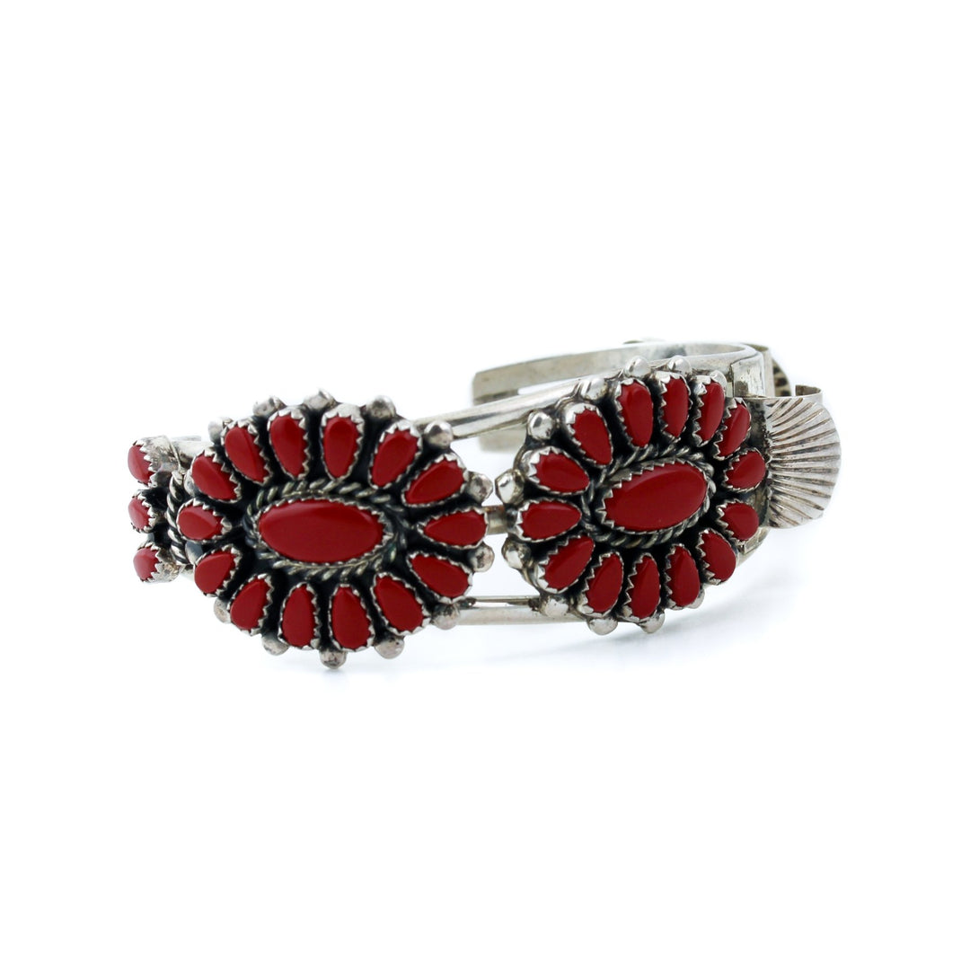 Block Coral Cuff with Watch Attachment - Kingdom Jewelry