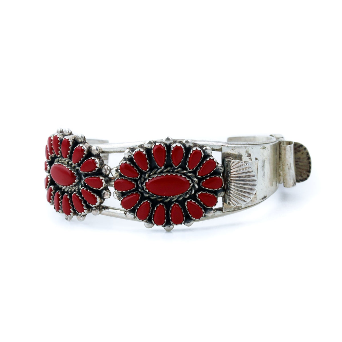 Block Coral Cuff with Watch Attachment - Kingdom Jewelry