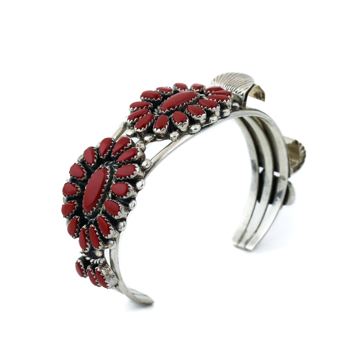 Block Coral Cuff with Watch Attachment - Kingdom Jewelry