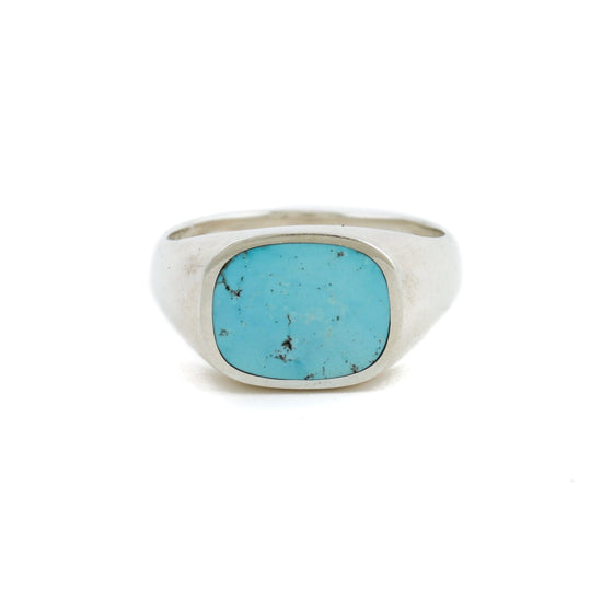Blue Ridge Turquoise Inlay Silver Ring - Kingdom Jewelry