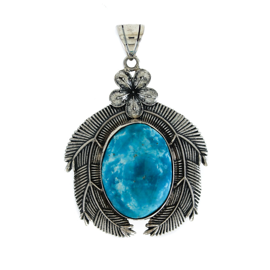 Blue Ridge Turquoise "Kamayan" Pendant - Kingdom Jewelry