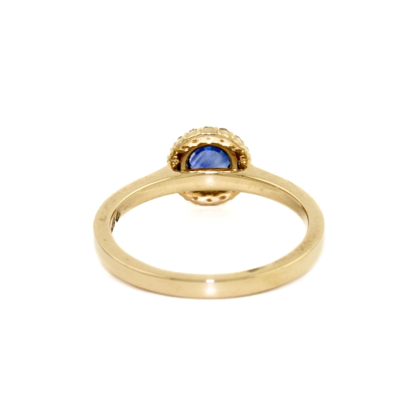 Blue Sapphire Halo Ring - Kingdom Jewelry