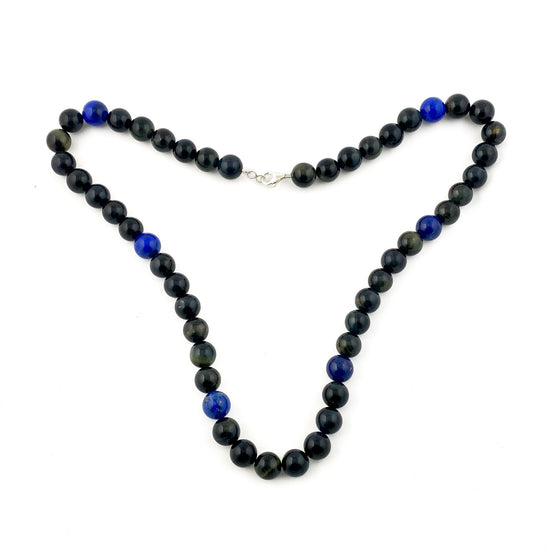 Load image into Gallery viewer, Blue Tiger&amp;#39;s Eye Beaded Necklace - Kingdom Jewelry
