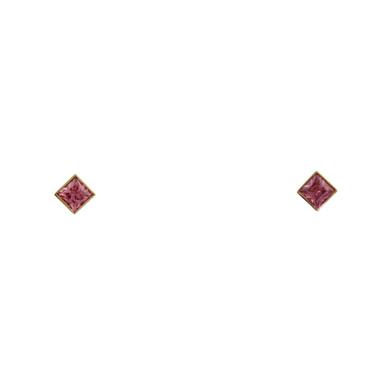 Load image into Gallery viewer, Blushing 14k Padparadscha Sapphire Studs - Kingdom Jewelry
