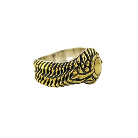 Brass "Biomech" Band Ring - Kingdom Jewelry