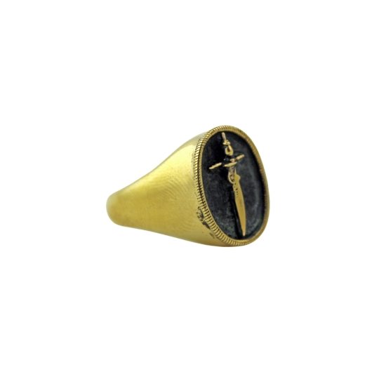 Brass Cutlass Signet Ring - Kingdom Jewelry