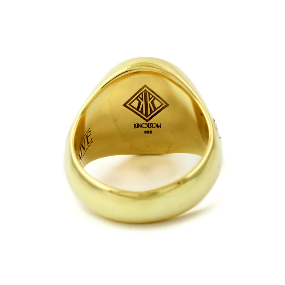 
                      
                        Brass "Eudaimonia" Signet by Ez Naive x Kingdom - Kingdom Jewelry
                      
                    