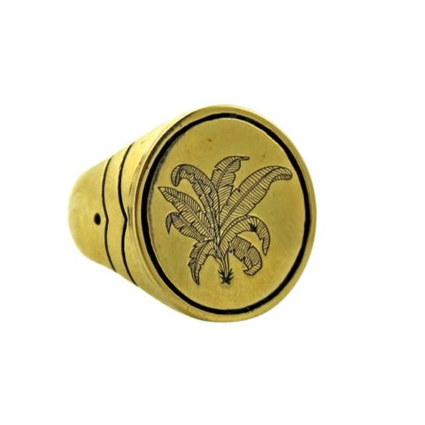 Brass Palm Springs Signet Ring - Kingdom Jewelry