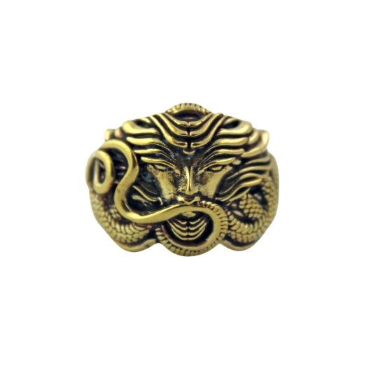 
                      
                        Brass "Serpent Queen Medusa" Ring - Kingdom Jewelry
                      
                    