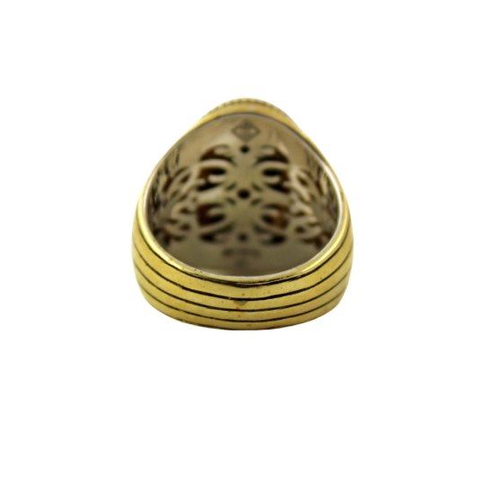 Brass Snake Signet Ring - Kingdom Jewelry