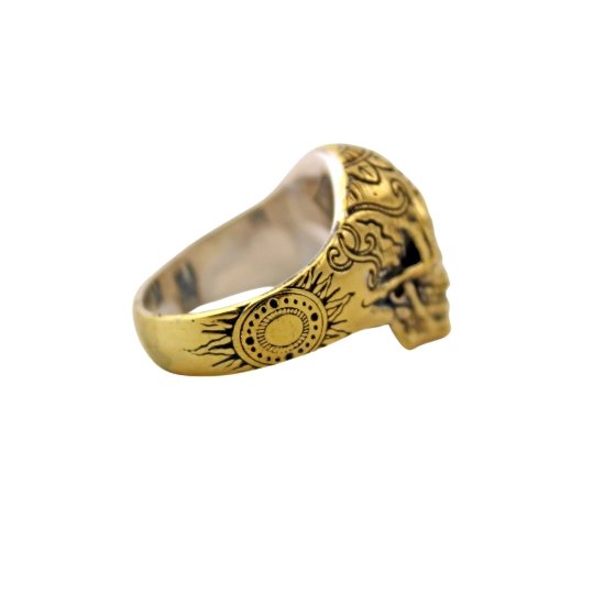 Brass "Sugarman" Skull Ring - Kingdom Jewelry