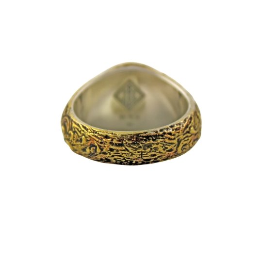 Brass Wave Signet Ring - Kingdom Jewelry