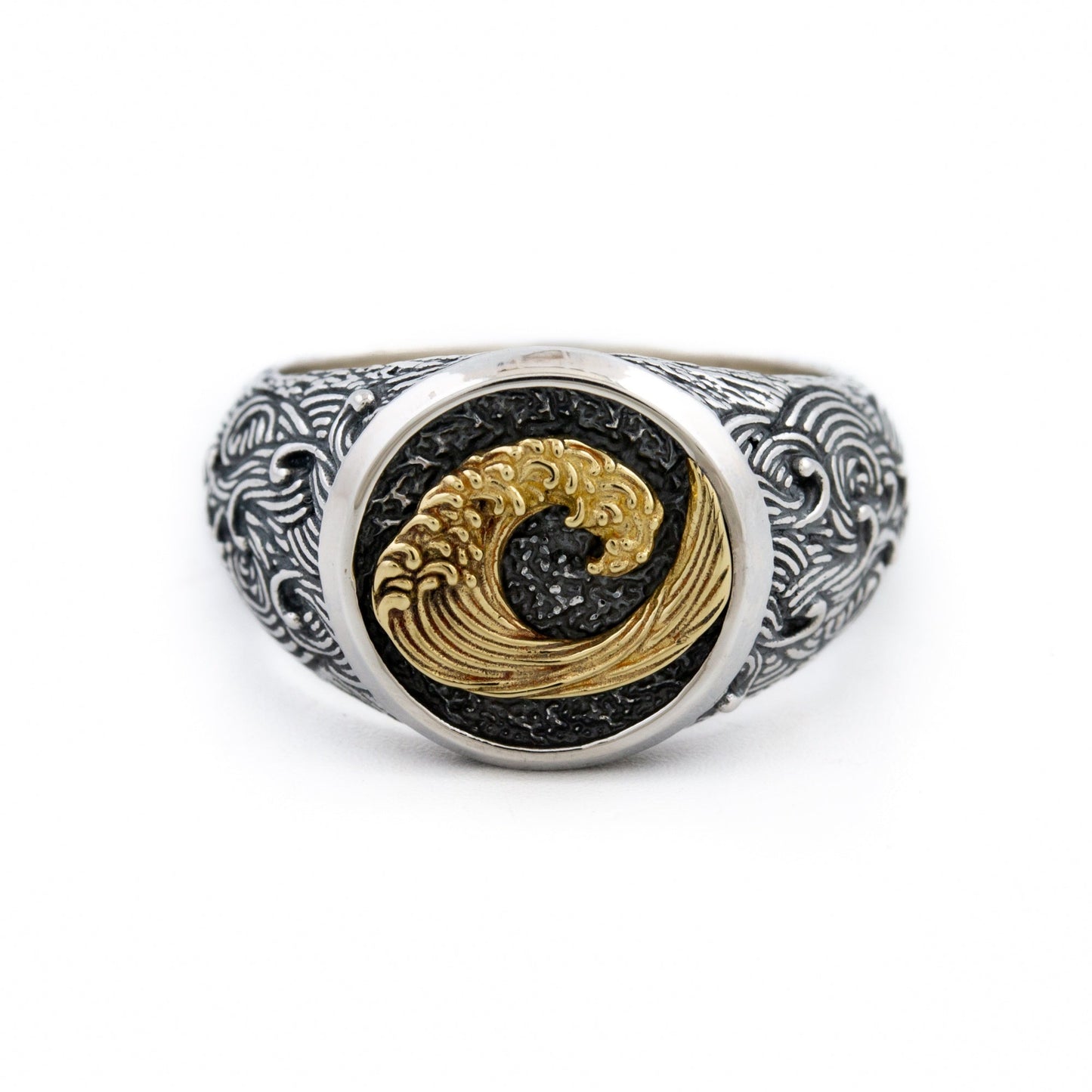 Brass "Wave" Signet Ring - Kingdom Jewelry