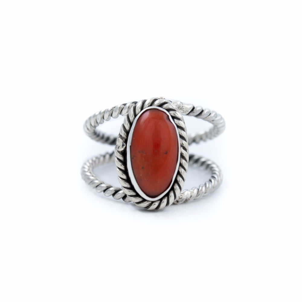 
                      
                        Bright Red Coral Ring - Kingdom Jewelry
                      
                    