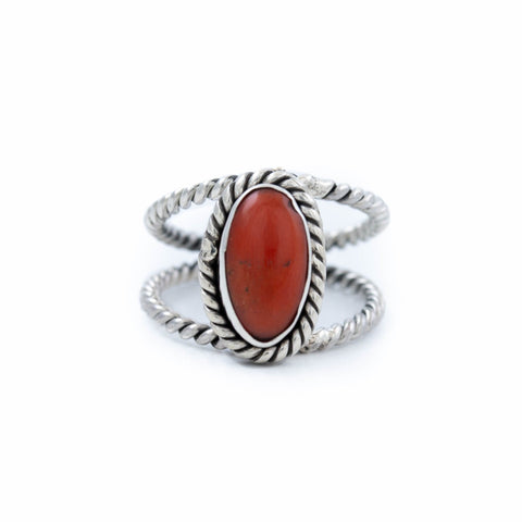 Bright Red Coral Ring - Kingdom Jewelry
