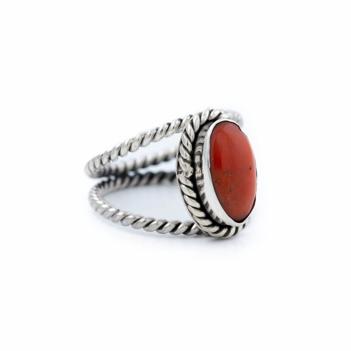 Bright Red Coral Ring - Kingdom Jewelry