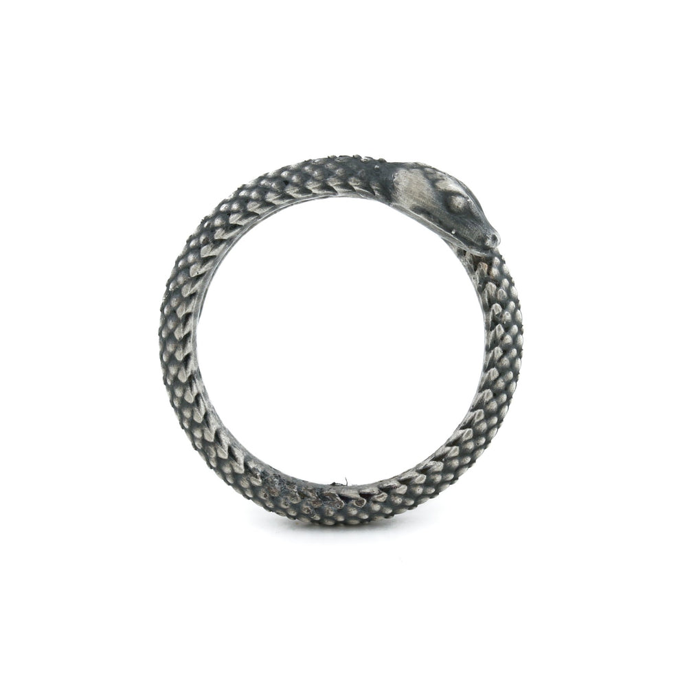 
                      
                        Brushed Silver x "Sleeping Ouroboros" Ring - Kingdom Jewelry
                      
                    