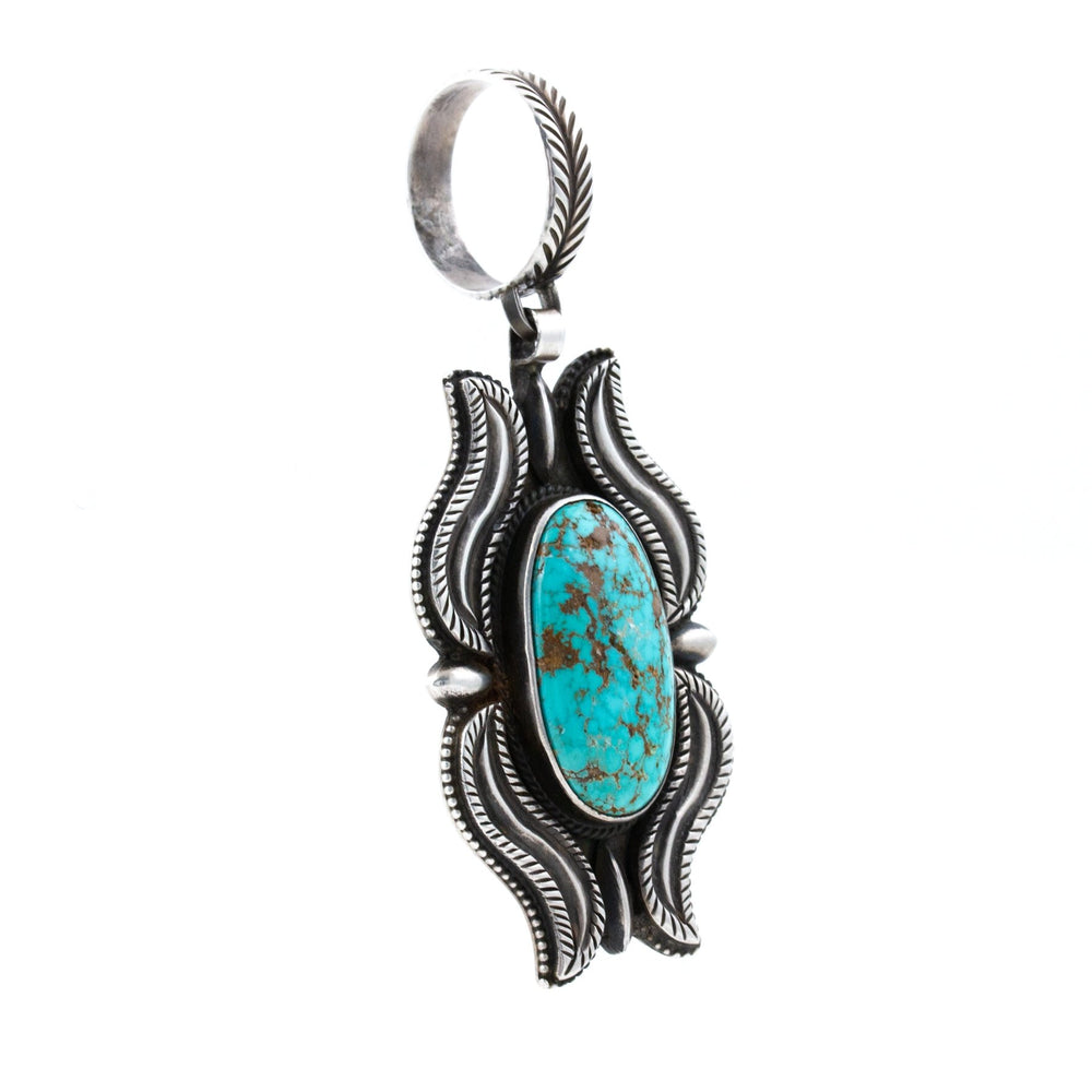 
                      
                        Calvin Martinez Carico Turquoise Pendant - Kingdom Jewelry
                      
                    