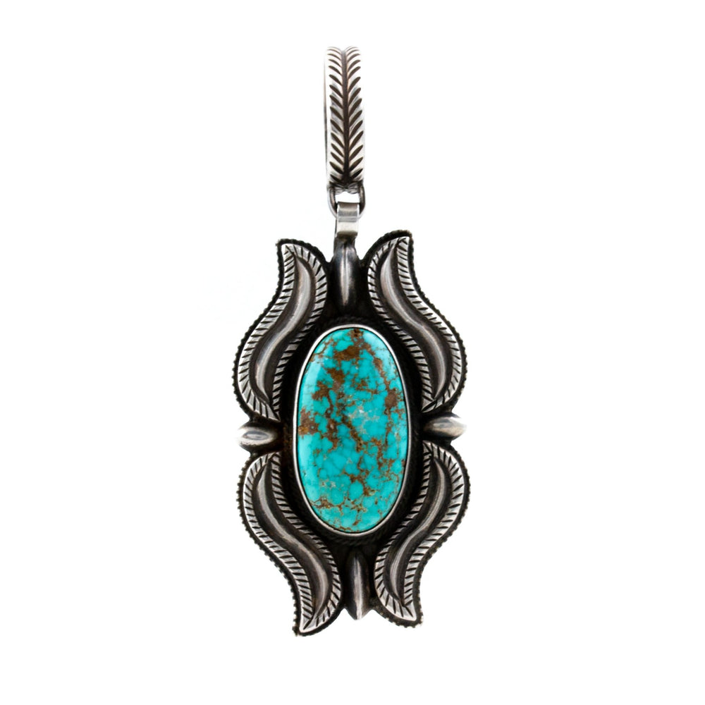 
                      
                        Calvin Martinez Carico Turquoise Pendant - Kingdom Jewelry
                      
                    