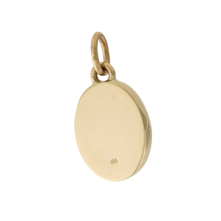 Celestial 14 KT Gold x Azure Egyptian Turquoise Oval Pendant - Kingdom Jewelry