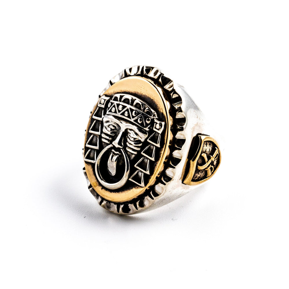 
                      
                        Chalchi Aztec Biker Ring - Kingdom Jewelry
                      
                    