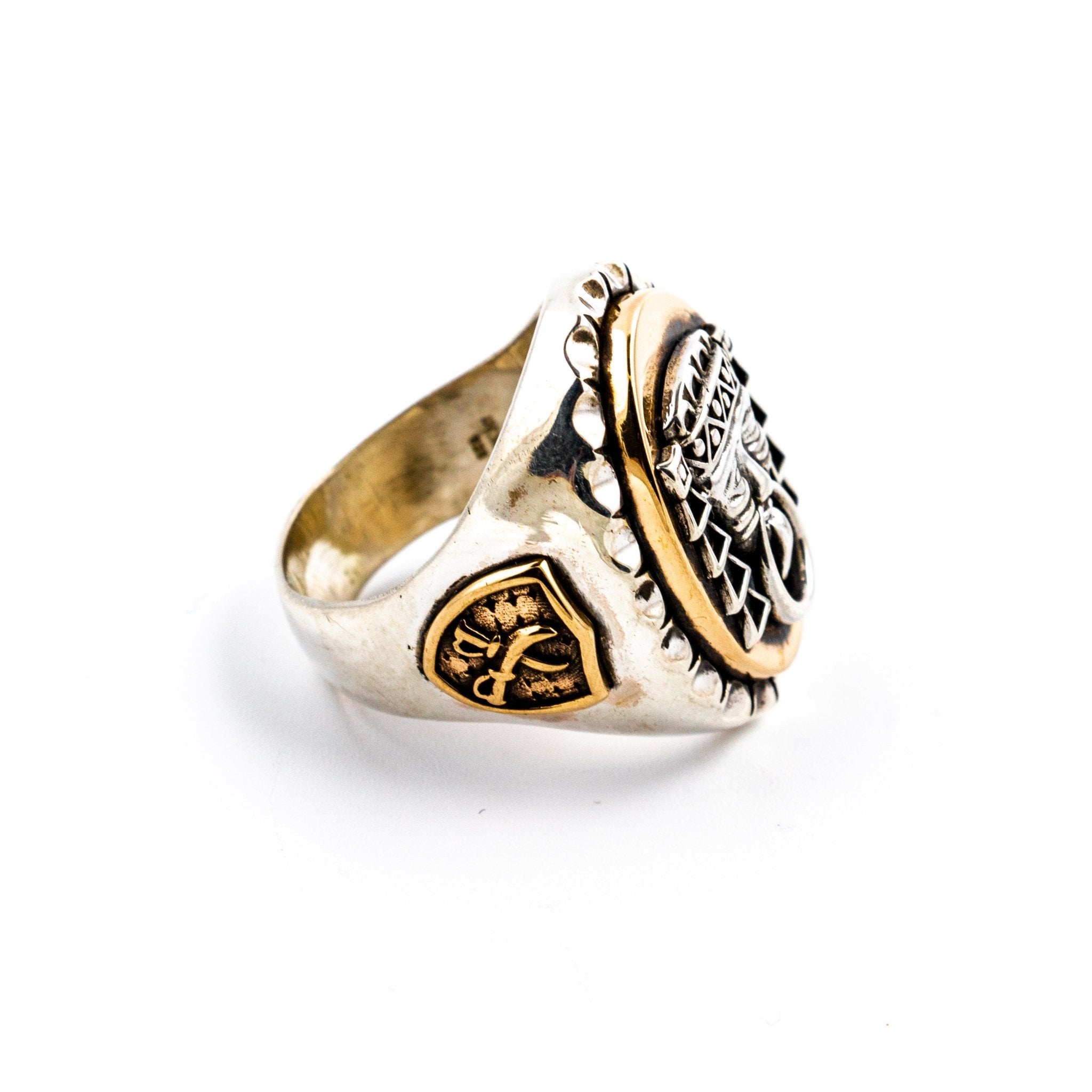 Chalchi Aztec Biker Ring | Kingdom Jewelry