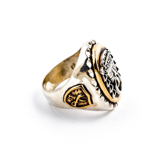 Chalchi Aztec Biker Ring - Kingdom Jewelry