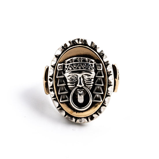 Chalchi Aztec Biker Ring - Kingdom Jewelry