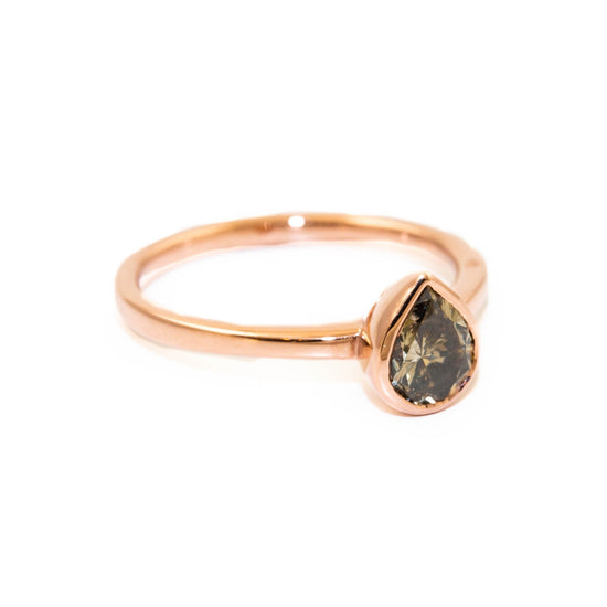Champagne Diamond Engagement Ring - Kingdom Jewelry