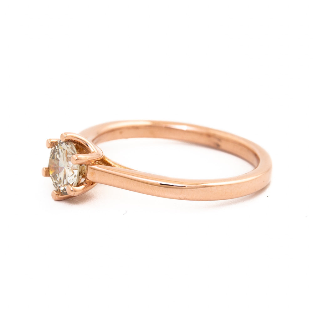 
                      
                        Champagne Diamond Solitaire Ring - Kingdom Jewelry
                      
                    