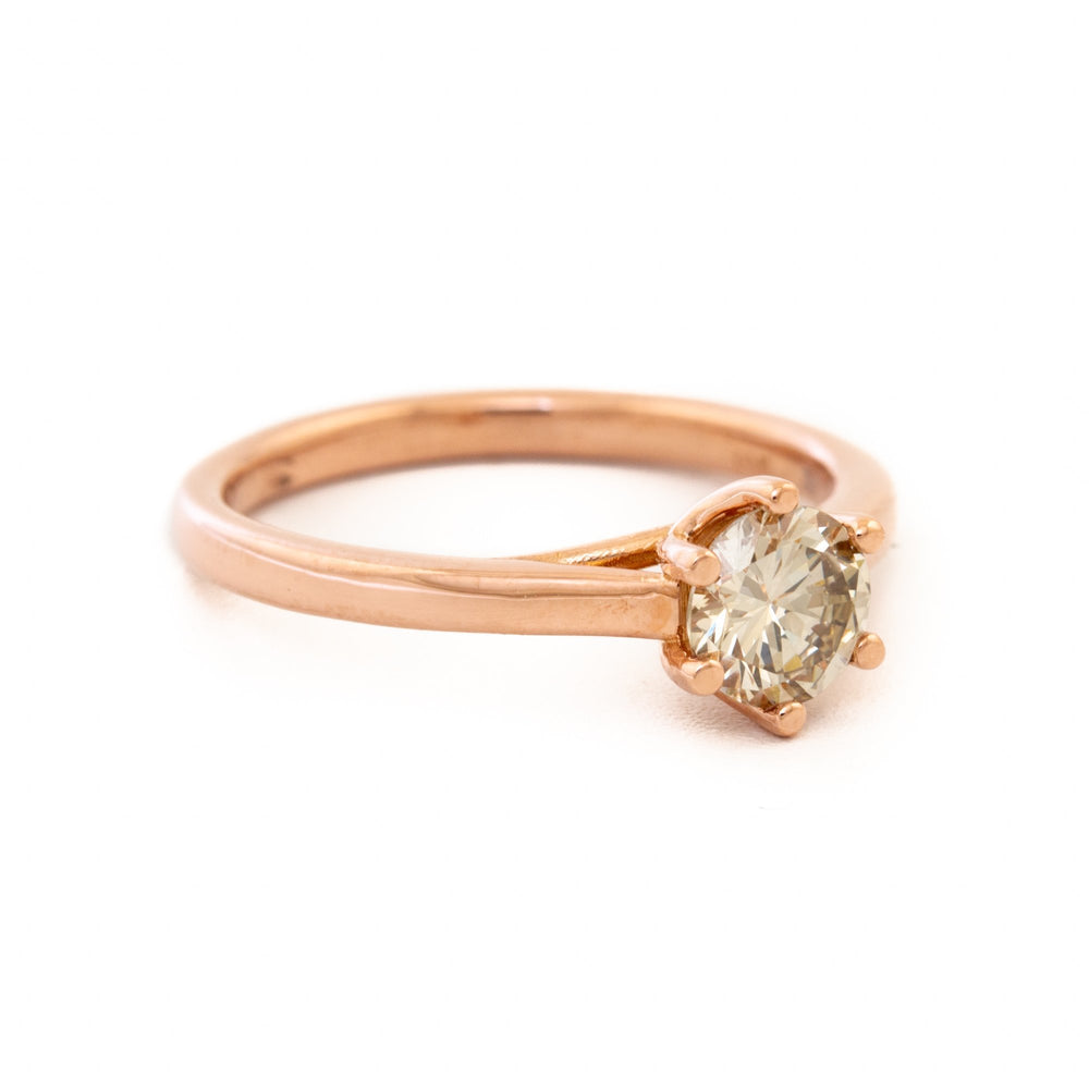 
                      
                        Champagne Diamond Solitaire Ring - Kingdom Jewelry
                      
                    