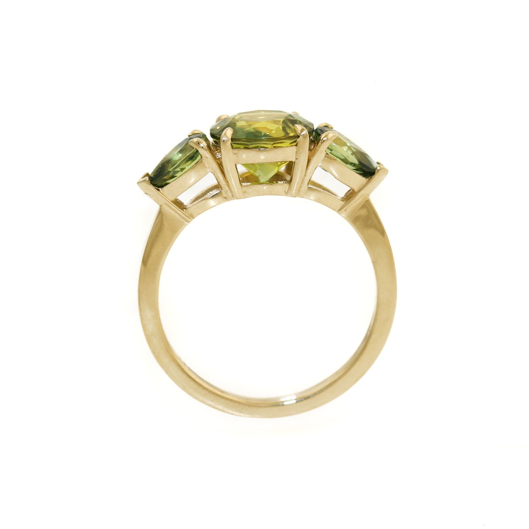 Chartreuse Sapphire Engagement Ring by Kingdom - Kingdom Jewelry