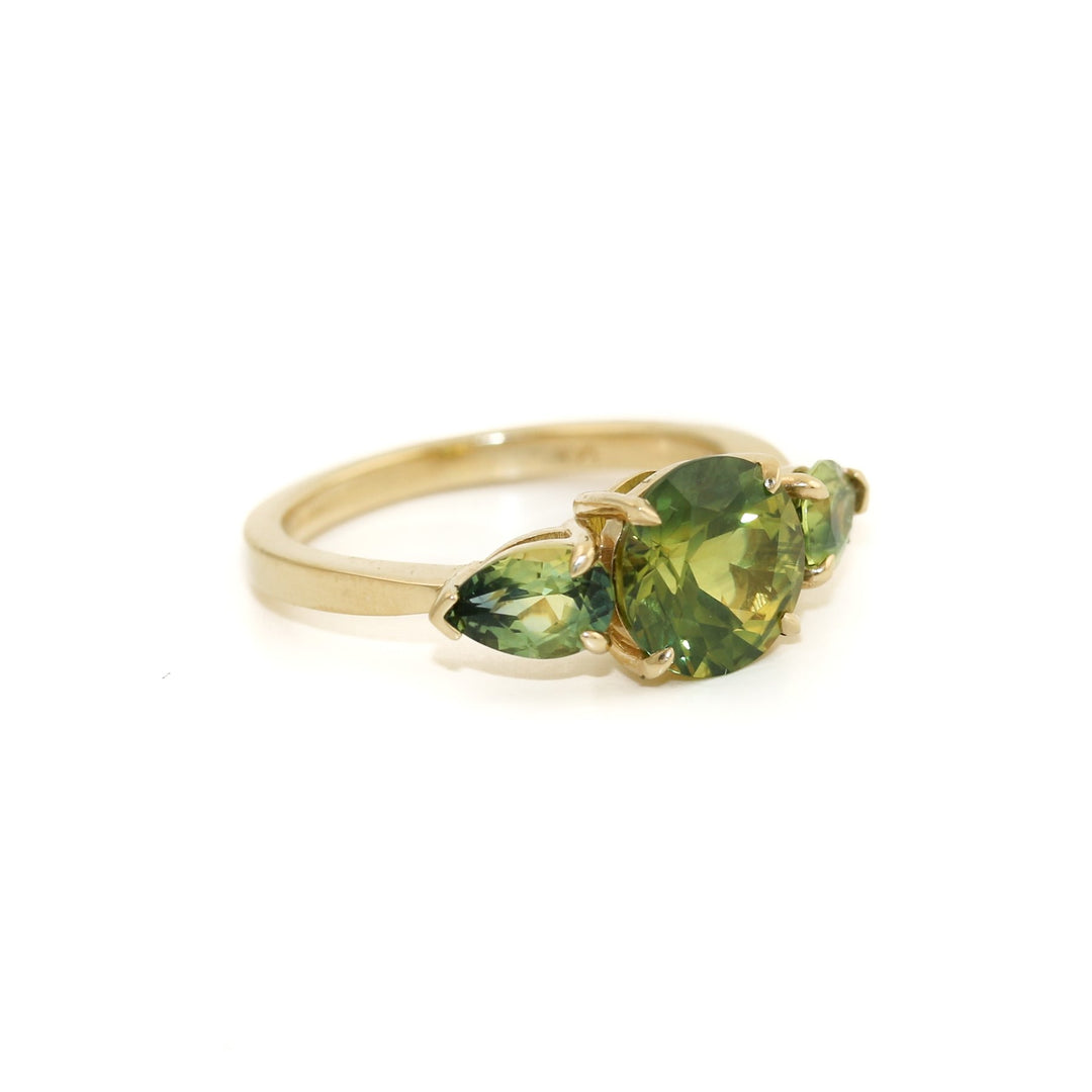 Chartreuse Sapphire Engagement Ring by Kingdom - Kingdom Jewelry