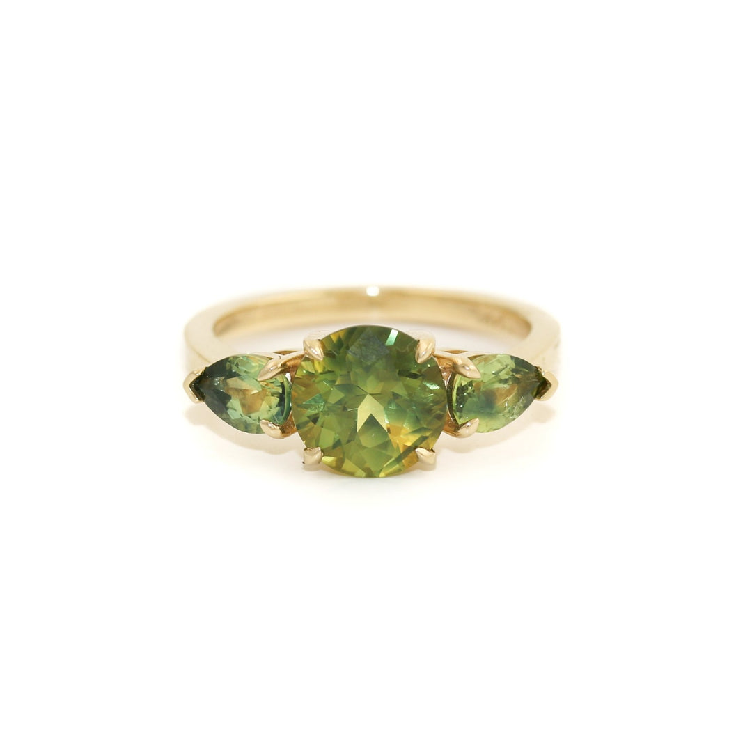 Chartreuse Sapphire Engagement Ring by Kingdom - Kingdom Jewelry