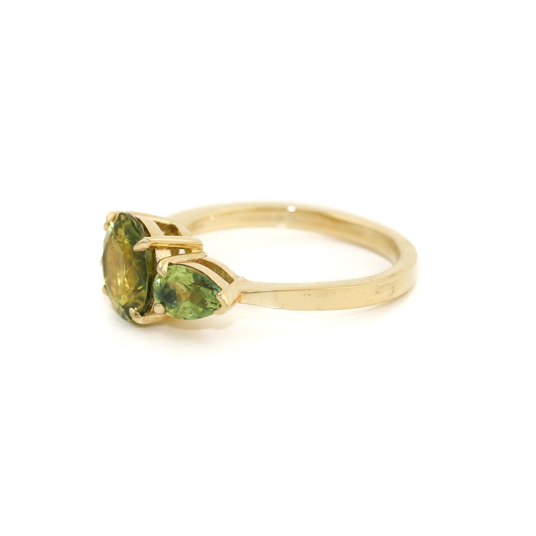 Chartreuse Sapphire Engagement Ring by Kingdom - Kingdom Jewelry