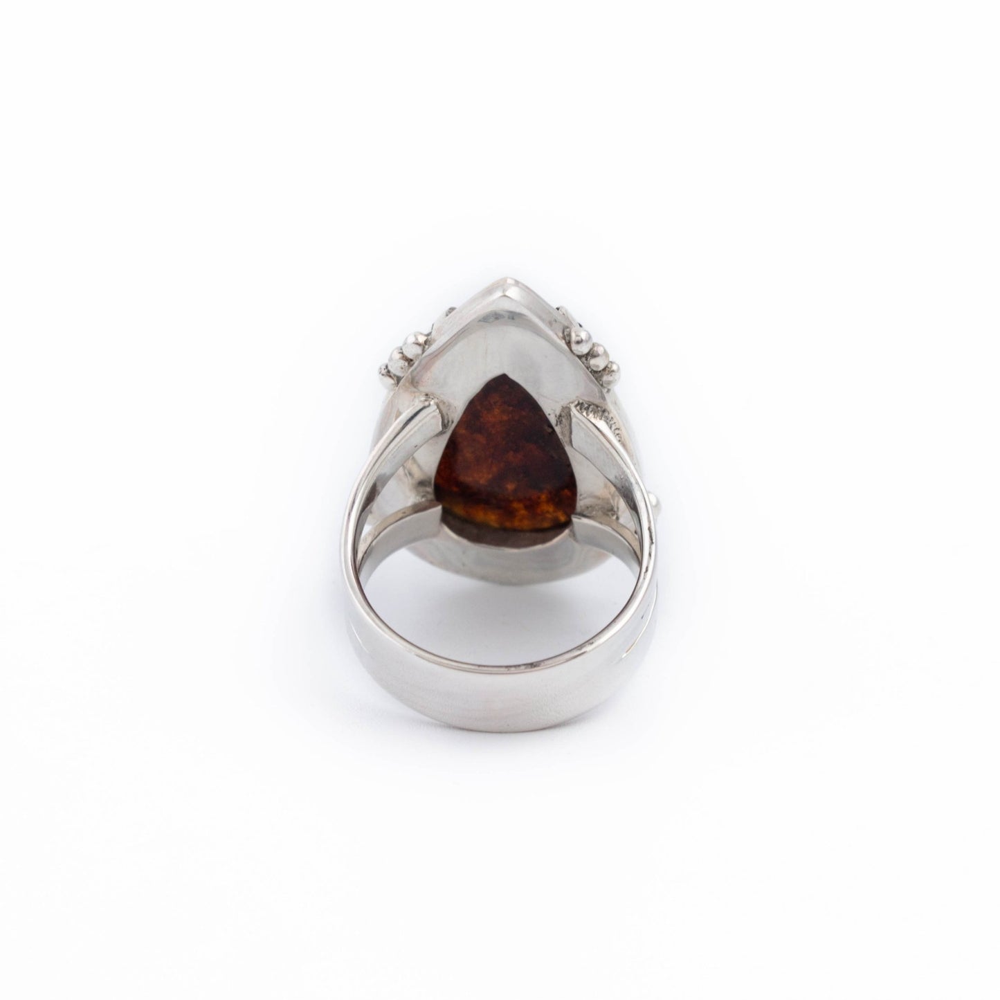 Chiapas Amber Teardrop Ring - Kingdom Jewelry