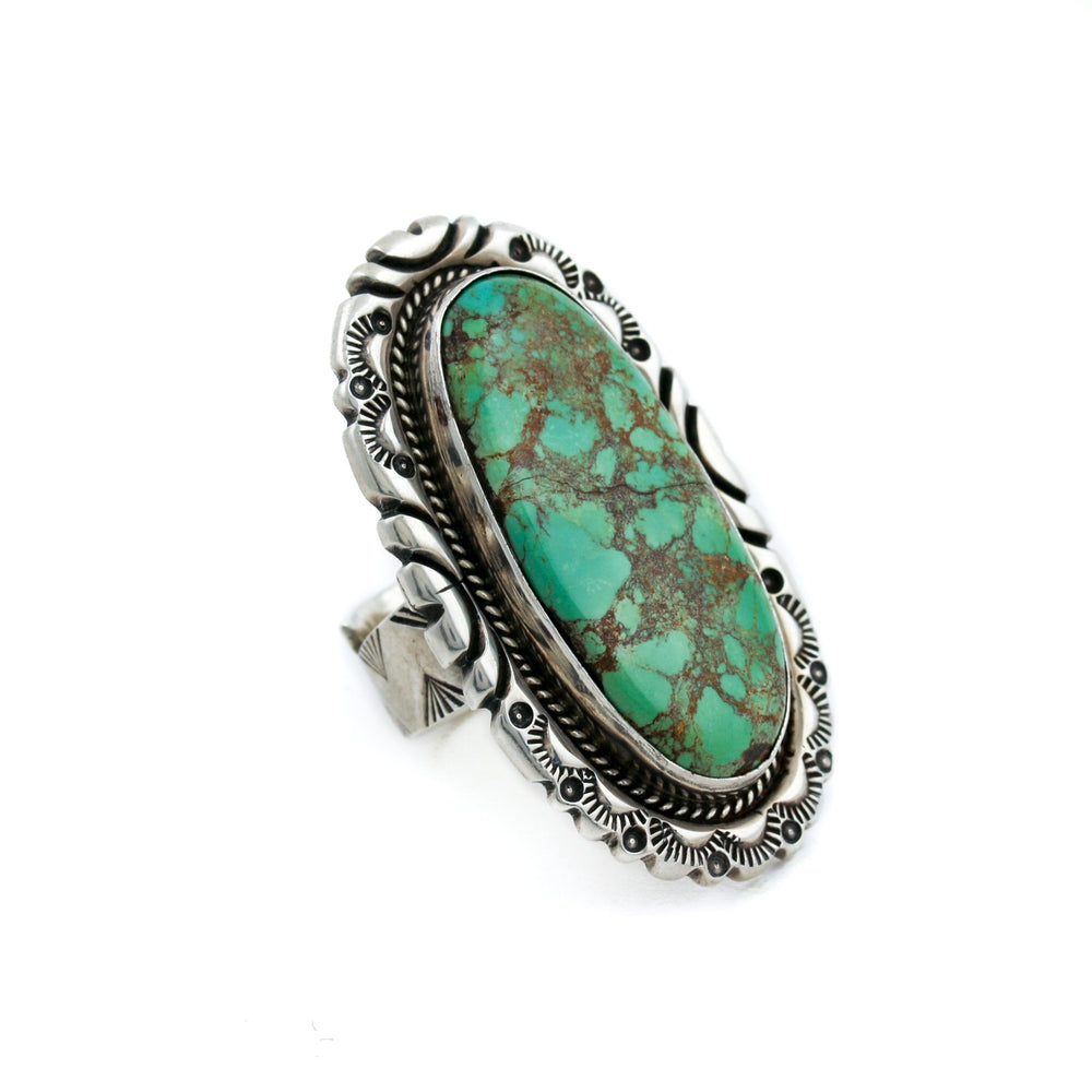 
                      
                        Chunky Turquoise Navajo Silver Ring - Kingdom Jewelry
                      
                    