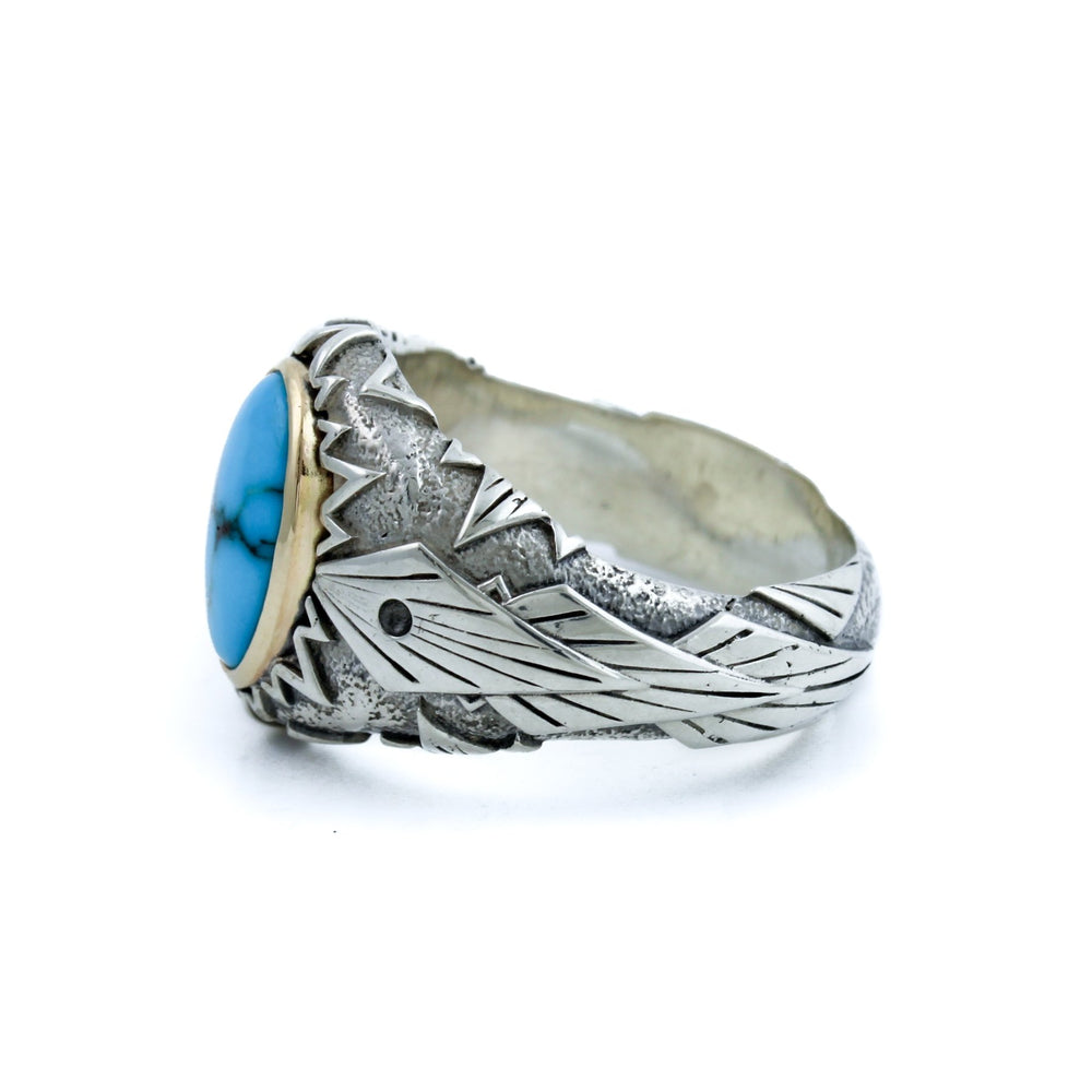 
                      
                        "Cimmerian Sun" Ring w/ Egyptian Turquoise - Kingdom Jewelry
                      
                    