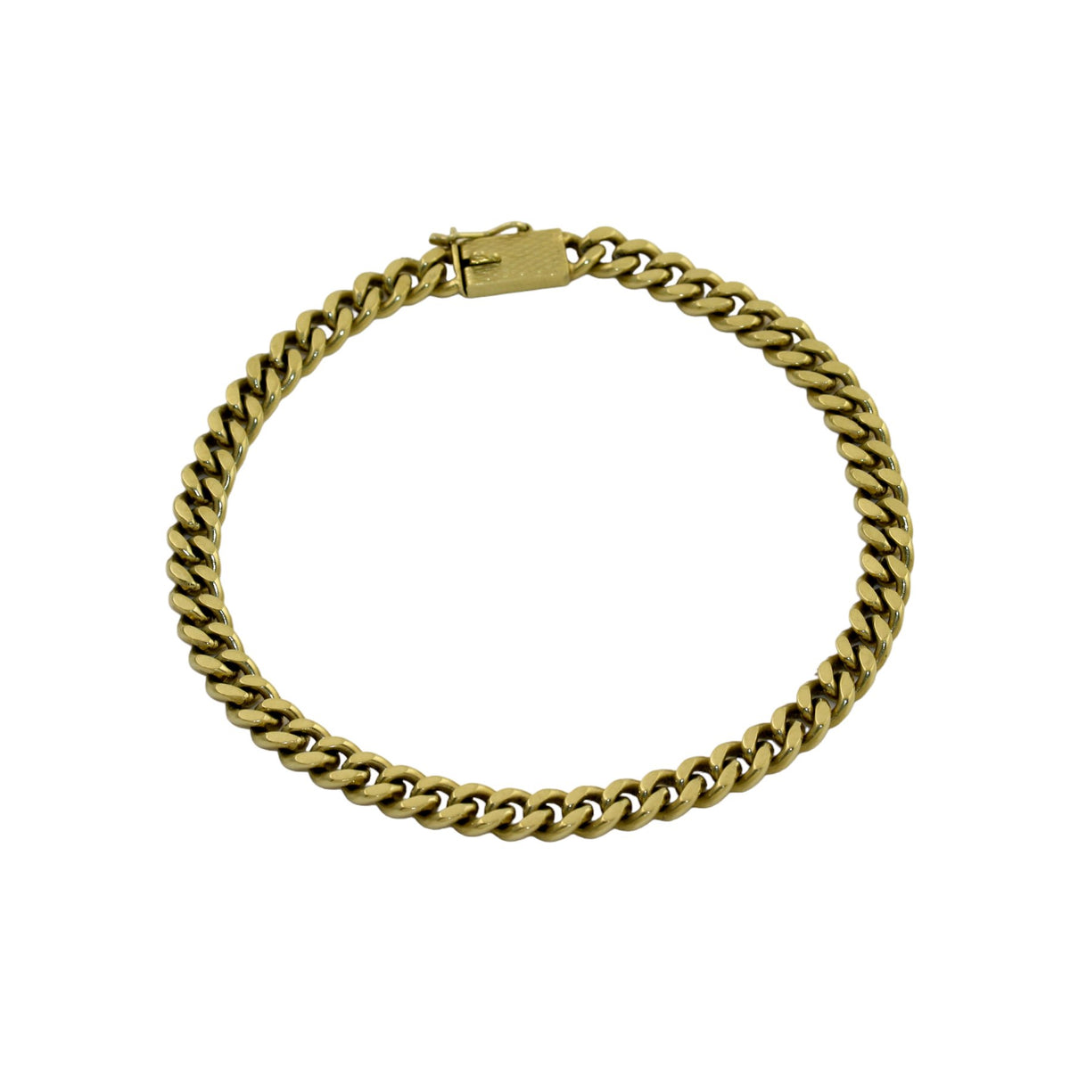 Classic 14k Gold x 4mm Curb Link Bracelet - Kingdom Jewelry