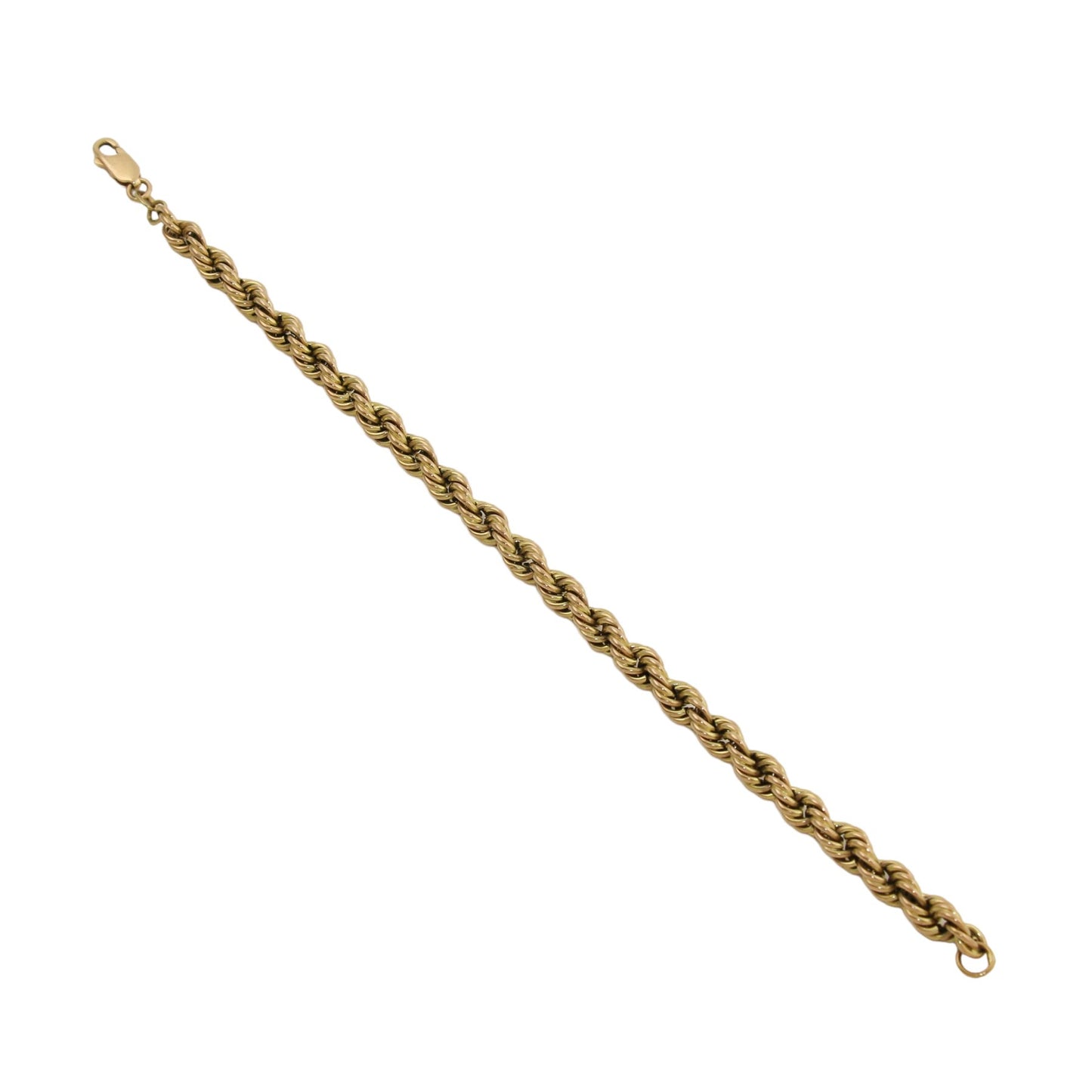 Classic 14k Gold x 6mm Rope Braid Chain Bracelet - Kingdom Jewelry