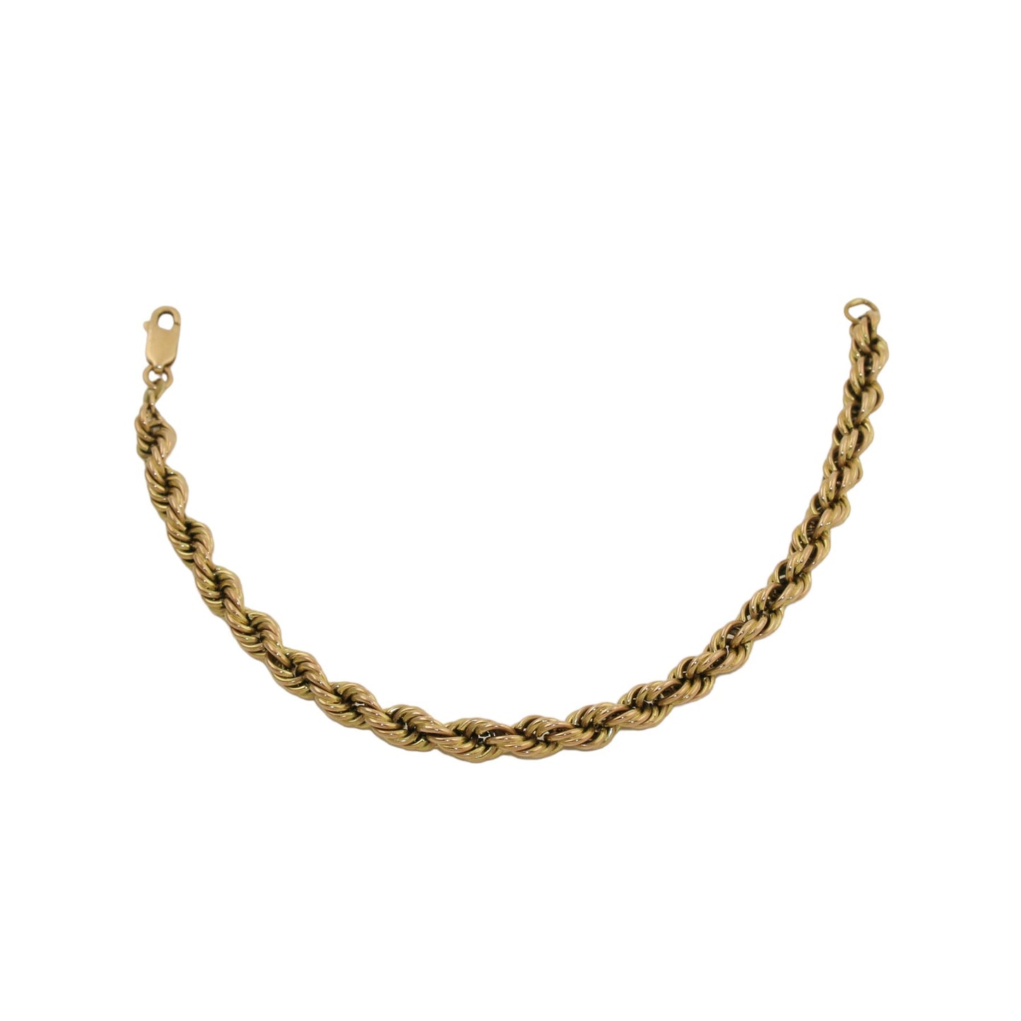 Classic 14k Gold x 6mm Rope Braid Chain Bracelet